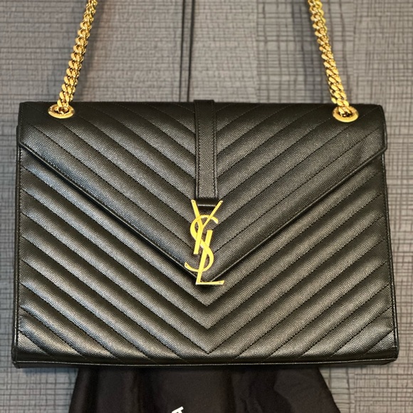 YSL Large Monogram Matelasse Envelope Bag - Saint Laurent - Picture 7 of 12